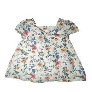 Janie and Jack‎ White and Blue Floral Blouse